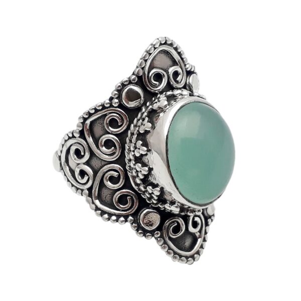 925 Sterling Silver gemstone Oxydised Silver Ring - Image 2