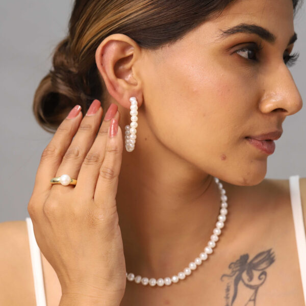 Pearl Gold Plated Ring - Image 2