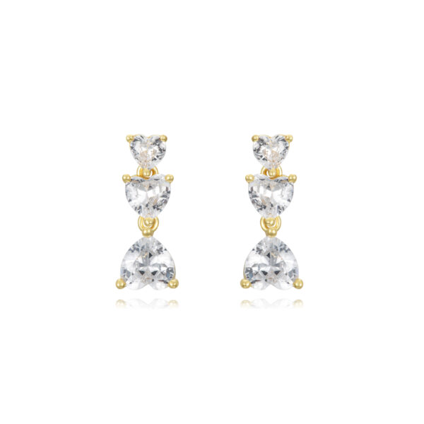 ZIRCONIA HEART EARRINGS - Image 2