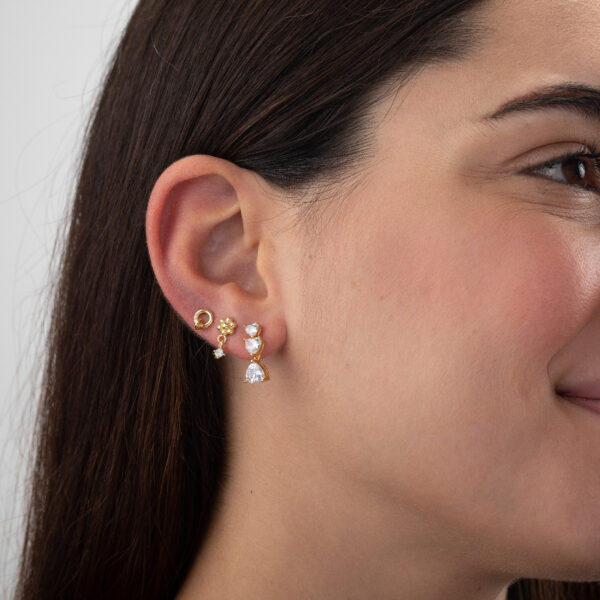 ZIRCONIA HEART EARRINGS - Image 3