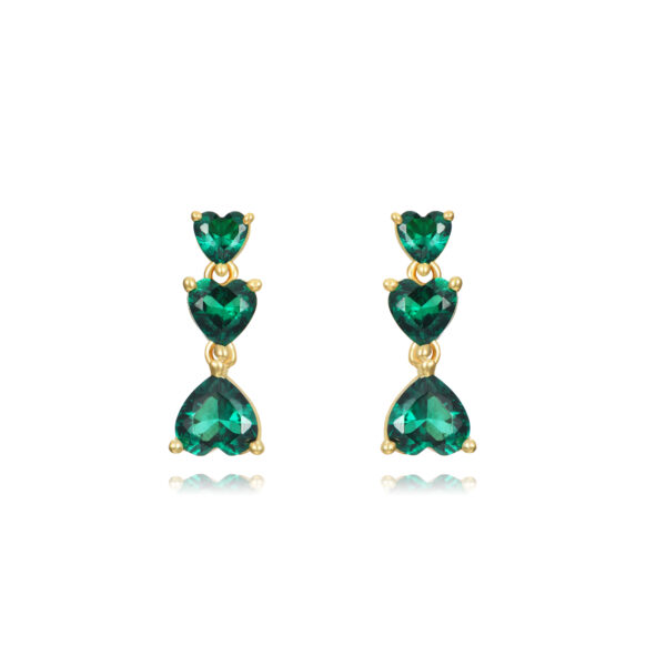 ZIRCONIA HEART EARRINGS