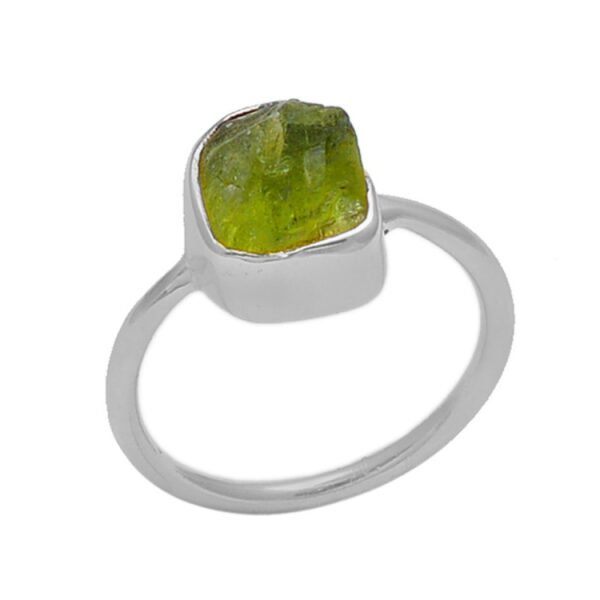 Peridot Rough Gemstone Handmade Ring - Image 4