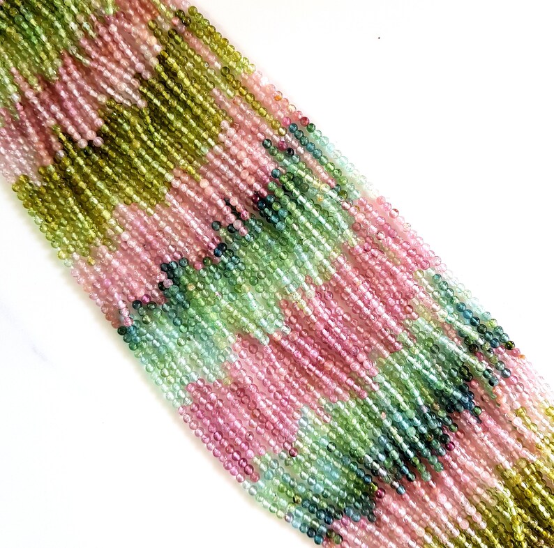FACETED GEMSTONE BEADS STRAND- TOURMALINE
