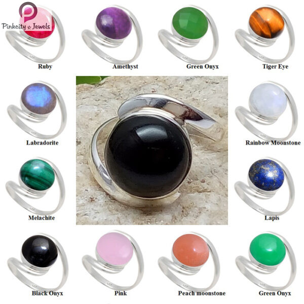 Lapis Lazuli Gemstone Silver Ring - Image 2