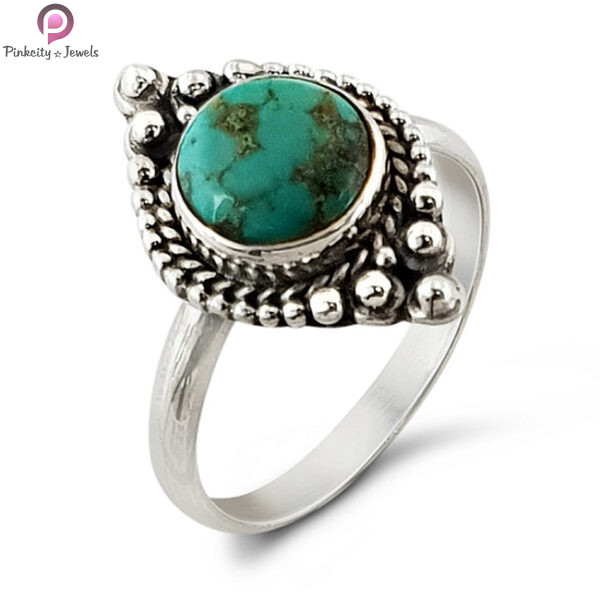 Larimar Gemstone Silver Ring - Image 2