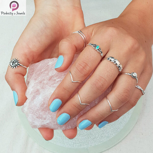 Turquoise Gemstone 925 Silver Ring - Image 2