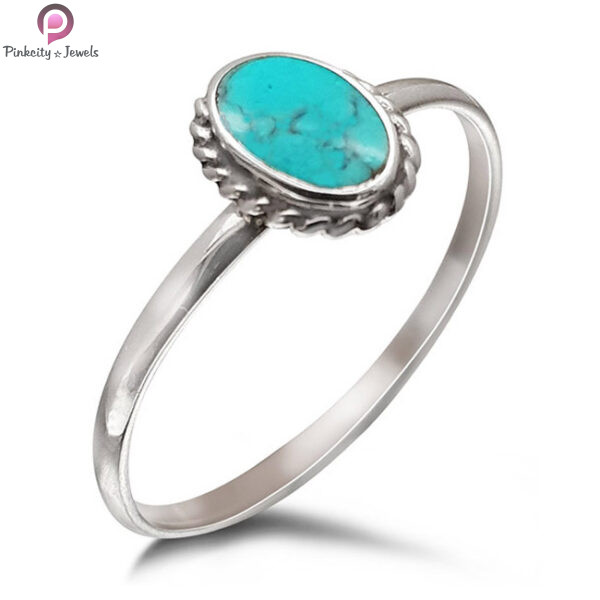 Turquoise Gemstone 925 Sterling Silver Ring