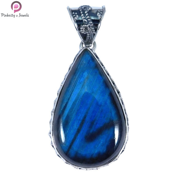 Labradorite Gemstone Sterling Silver Pendant - Image 2