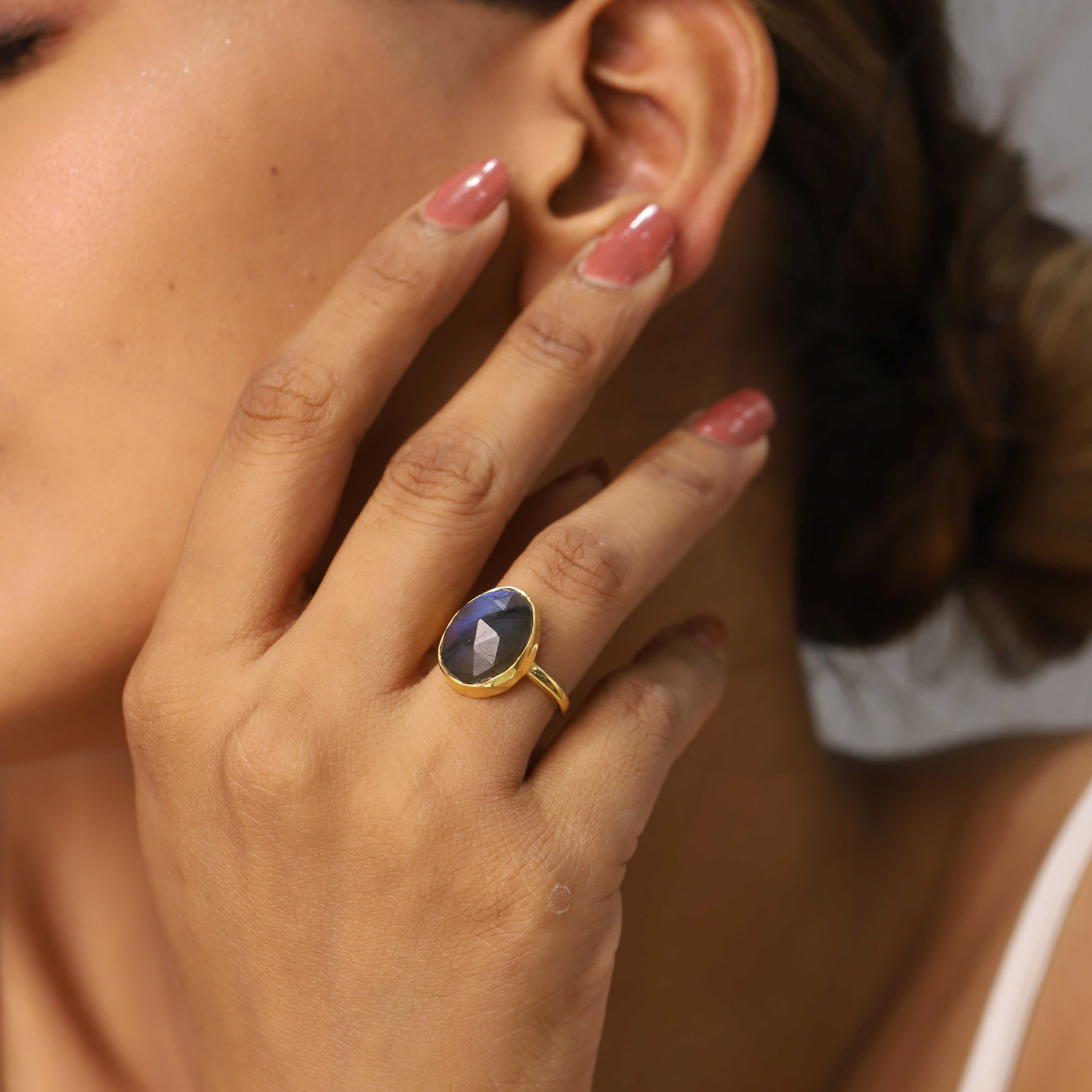 Labradorite Gemstone 925 Sterling Silver Ring - Image 2