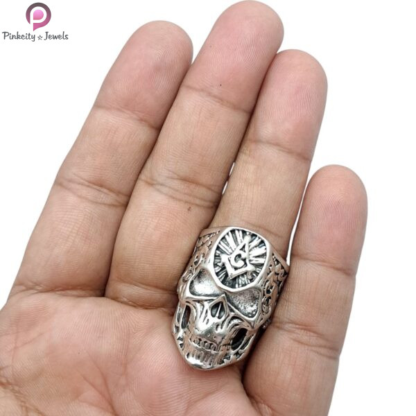 Exaggerated Punk Skull Halloween Rings - Image 2