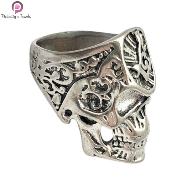 Exaggerated Punk Skull Halloween Rings - Image 3