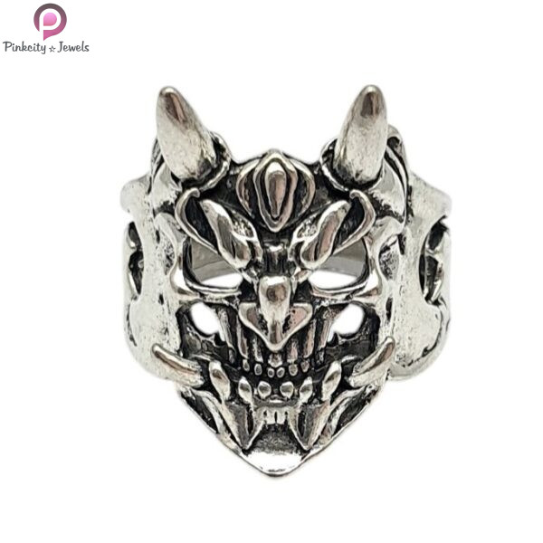 Exaggerated Skull Halloween Men'S Ring