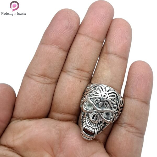 Vintage Style Classic Style Skull Men's Rings Punk Ring - Image 2