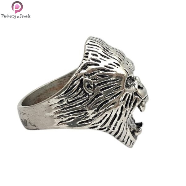 Gorilla Ring for Men, Angry Orangutan Ring Big Monkey Ring, Hip Hop Biker Men's Fashion Domineering Punk Ring, Vintage Animal Ring Jewelry Gift - Image 3