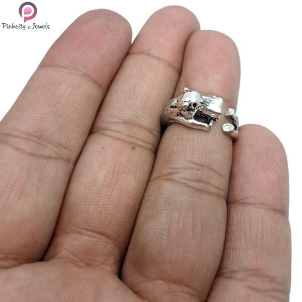 Hippo Ring, Hip Hop Biker Vintage Animal Ring Jewelry - Image 2