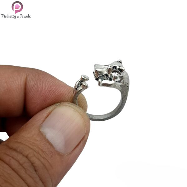 Hippo Ring, Hip Hop Biker Vintage Animal Ring Jewelry - Image 3