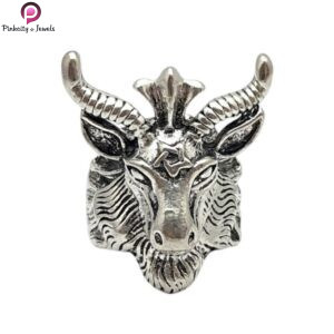 Vintage Jewelry Domineering Satan Goat Sheep Animal Head Rings For Men & Women