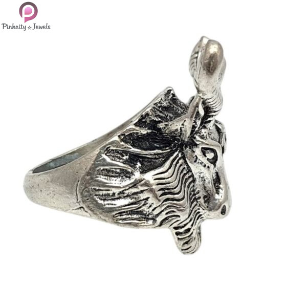 Vintage Jewelry Domineering Satan Goat Sheep Animal Head Rings For Men & Women - Image 3