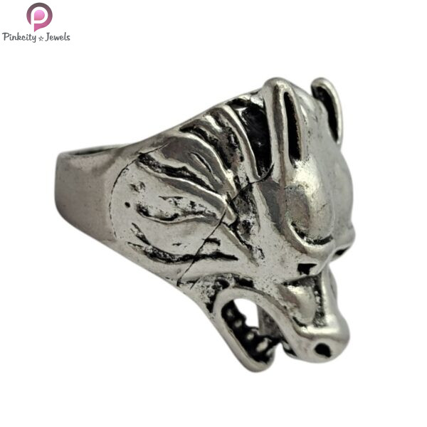 wolf Head Biker Ring - Image 3