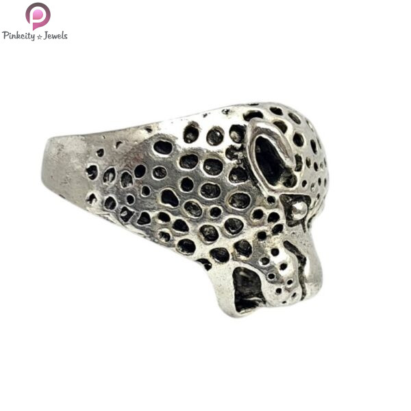 Sterling Silver Leopard Head Ring - Image 3