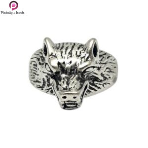Angry Wolf Face Ring
