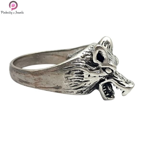 Angry Wolf Face Ring - Image 3