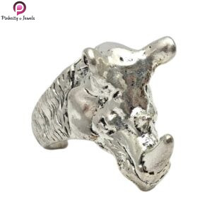 Rhinoceros Animal Sterling Silver Ring, Animal Head Ring, Animal Ring, Animal Jewelry, Hand Carved Ring, Rhino, Rhino Jewelry, Gift Ring