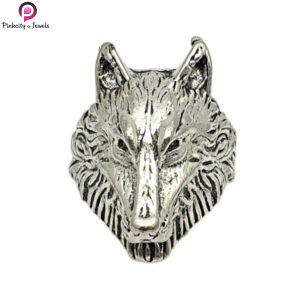 Sterling Silver Wolf Ring, Silver Wolf Ring, Animal Rings, Wolf Head Ring, Wolf Rings