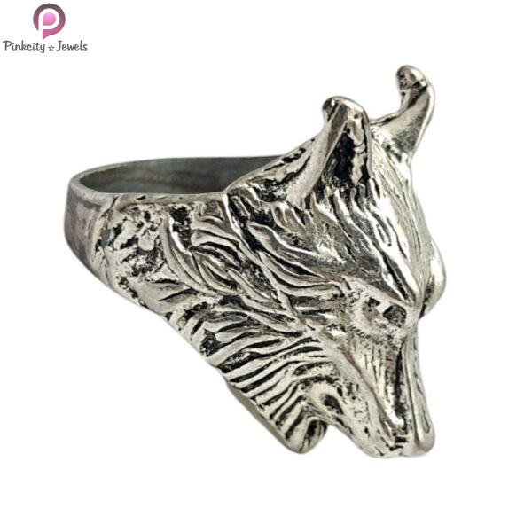 Sterling Silver Wolf Ring, Silver Wolf Ring, Animal Rings, Wolf Head Ring, Wolf Rings - Image 3