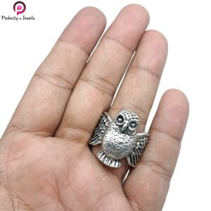 Sterling Silver Owl Frill Ring