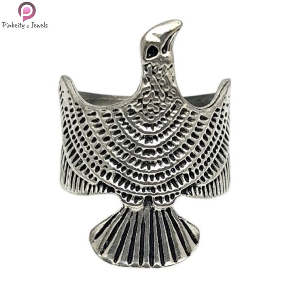 Winged Eagle Ring - Rings For Men • Hawk Ring • Silver Handmade • Born Bird Ring