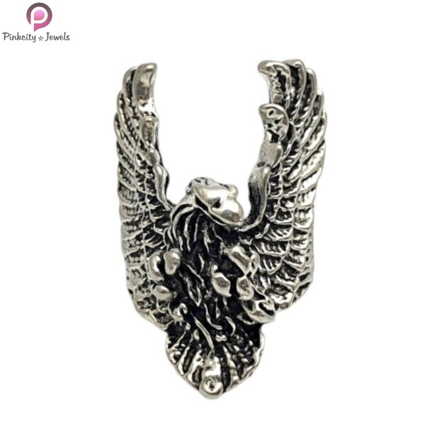 Vintage Retro Flying Stylish Silver Flying Eagle Ring For Men & Women Ring