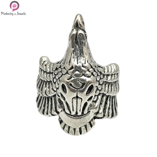 Vintage Retro Flying Stylish Silver Eagle Ring