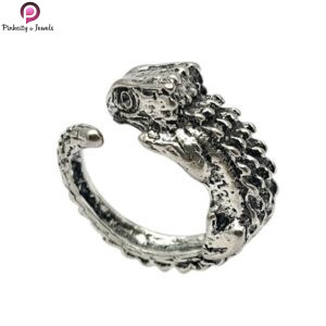 Crocodile Handmade Sterling Silver Ring, Alligator Silver Ring,
