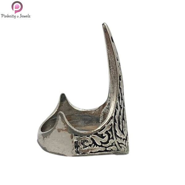 Ottoman Pattern Resurrection Ertugrul Archer Silver Ring - Image 3