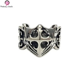 Biker Cross Shield Wide Celtic Chopper Ring