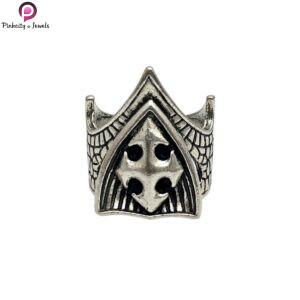 Cross Shield Silver Ring
