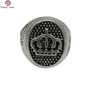 Oxidised Silver Kings Crown Stylish Macho fingerring Ring