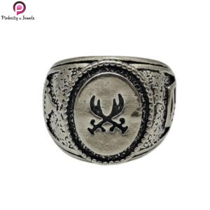 Oxidised Silver Macho fingerring Ring