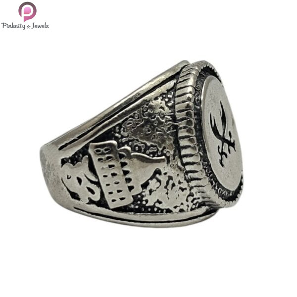 Oxidised Silver Macho fingerring Ring - Image 6