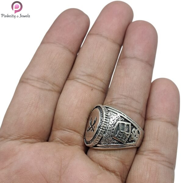 Oxidised Silver Macho fingerring Ring - Image 4