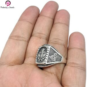 Morvi Silver Antique Finish Excellent Design Super Heavy Finger Ring
