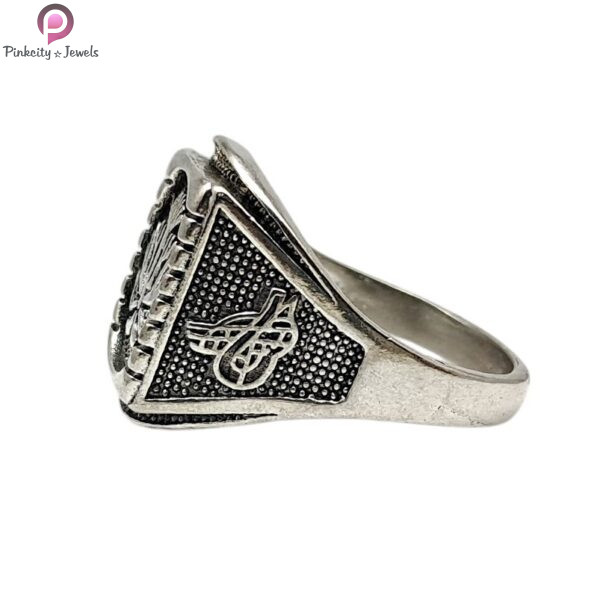 Morvi Silver Antique Finish Excellent Design Super Heavy Finger Ring - Image 5