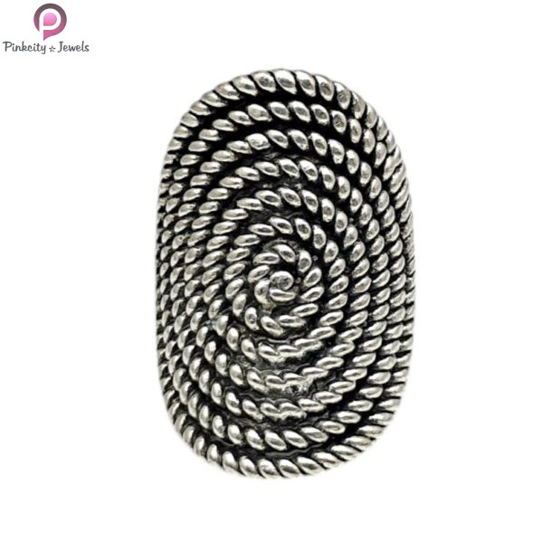 Oxidised Sterling Silver Ship Rope RingThe ship rope design reflects nautical themes, appealing to ocean enthusiasts and adding a distinctive touch to any outfit.