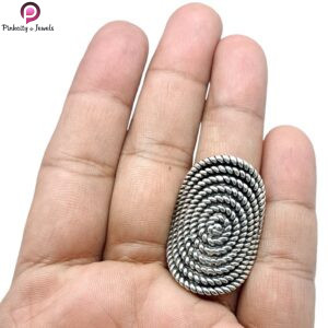 Oxidised Sterling Silver Ship Rope RingThe ship rope design reflects nautical themes, appealing to ocean enthusiasts and adding a distinctive touch to any outfit.