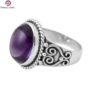 Amethyst Gemstone 925 Sterling Silver Ring
