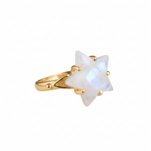 Star Shape Gemstone Silver Ring
