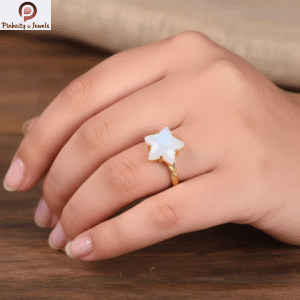 Star Shape Gemstone Silver Ring