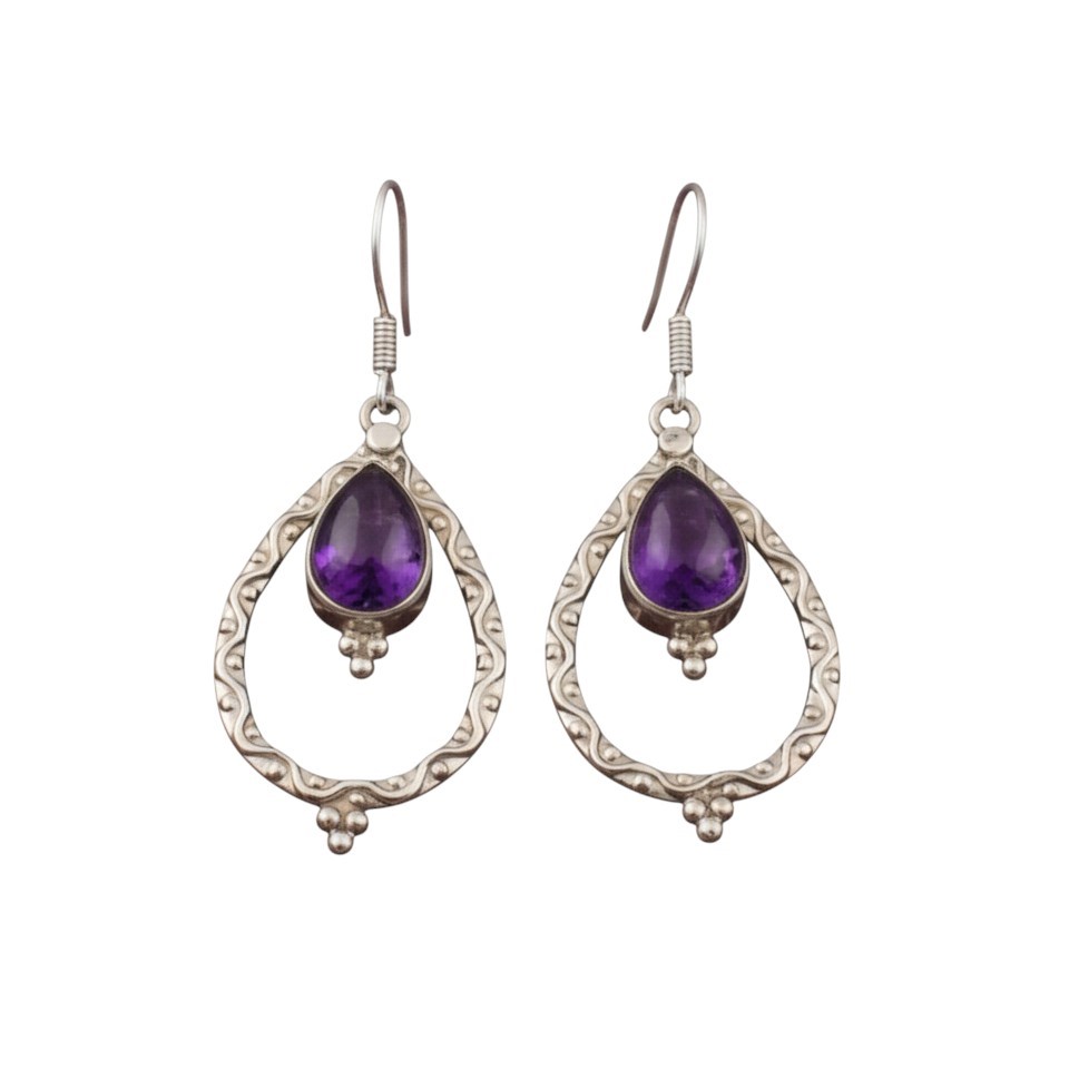 The Luminous Touch Labradorite Gemstone Gold Plated Silver Earring - Image 3