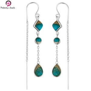 Turquoise silver earrings